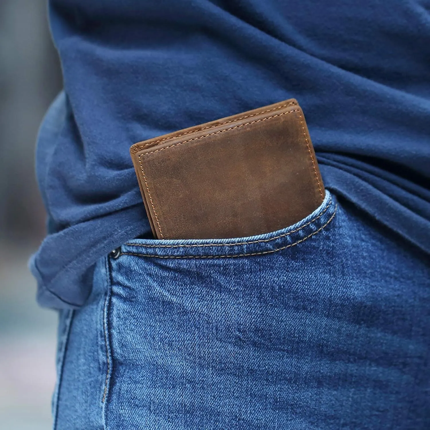 awofer Engraved Personalized Pocket Bifold Wallet For Dad From Daughter, Personalized Presents for Birthday, Father's Day，Christmas.