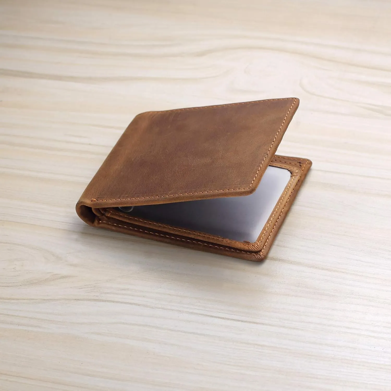 awofer Engraved Personalized Pocket Bifold Wallet For Dad From Daughter, Personalized Presents for Birthday, Father's Day，Christmas.