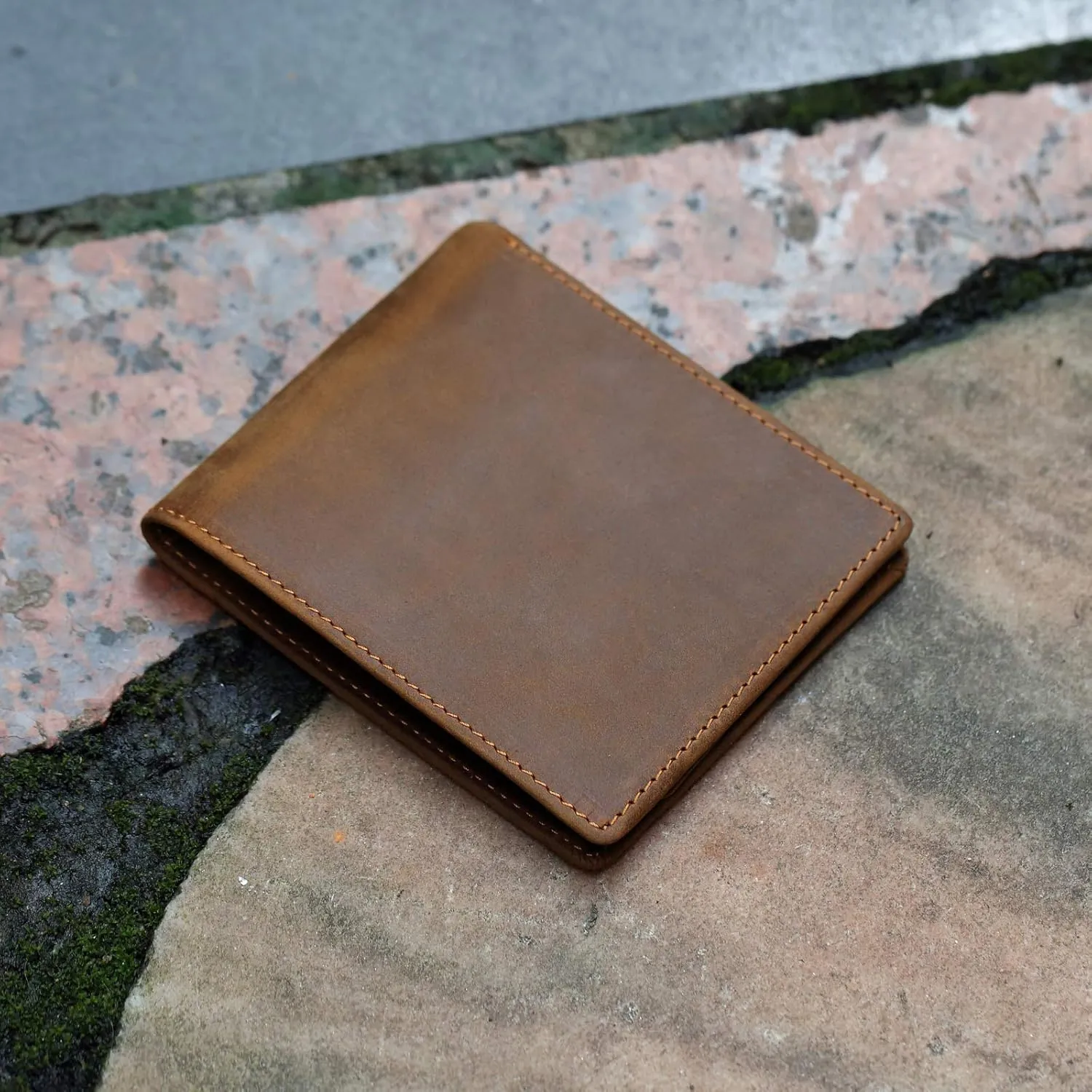 awofer Engraved Personalized Pocket Bifold Wallet For Dad From Daughter, Personalized Presents for Birthday, Father's Day，Christmas.