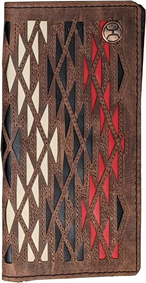 Aztec Print Hooey Rodeo Wallet in Ivory/Red