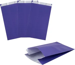 Bag Tek Purple Paper French Fry/Snack Bag - 5" x 3" x 8 3/4" - 100 count box