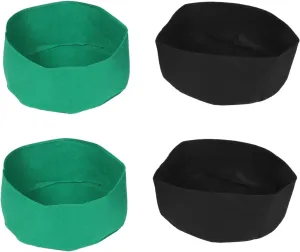 balacoo Breathable Planting Pouch 4pcs Felt Garden Containers Nursery Cultivation Bags