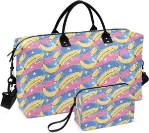 Banana Star Duffel Bag for Travel Gym Sport, Weekender Travel Bags Carry on Overnight Bag