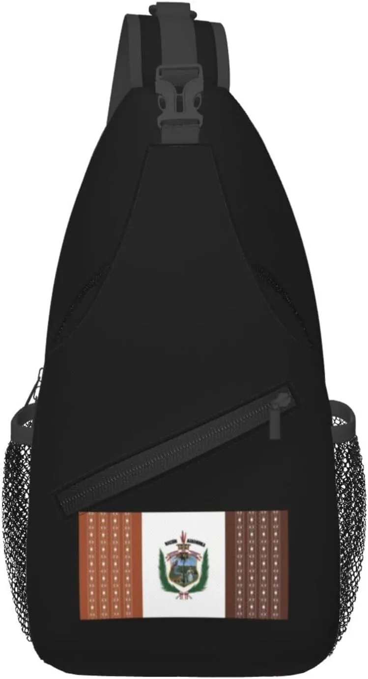 Bandera De Río Tambo Crossbody Bags For Women Men Chest Backpack Gym Shoulder Bag Travel Outdoor Sports Casual Crossbody Bags