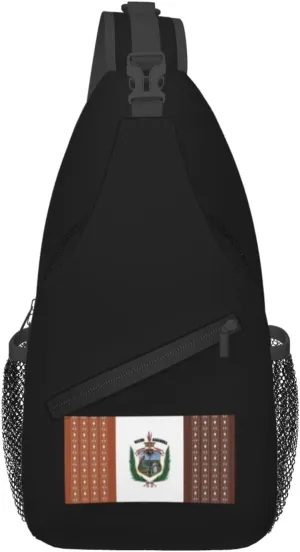 Bandera De Río Tambo Crossbody Bags For Women Men Chest Backpack Gym Shoulder Bag Travel Outdoor Sports Casual Crossbody Bags