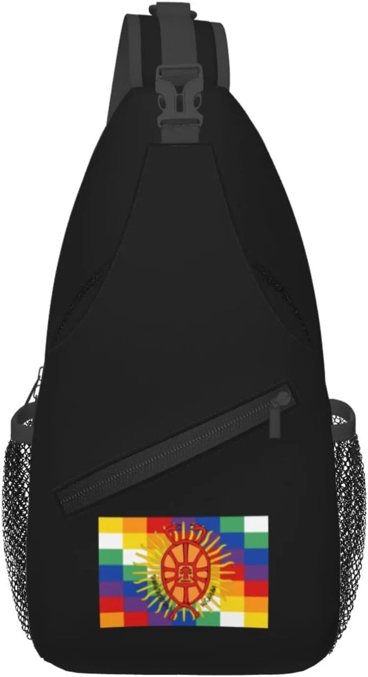 Banner of the Restored Inca Empire Crossbody Bags For Women Men Chest Backpack Gym Shoulder Bag Travel Outdoor Sports Casual Crossbody Bags