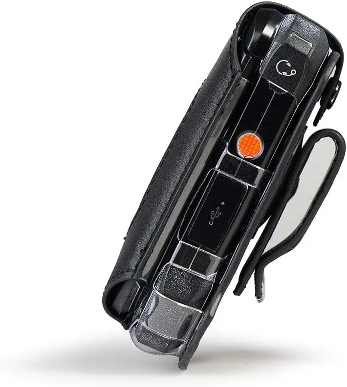 BELTRON Leather Fitted Case for Kyocera DuraXV Extreme E4810, DuraXV Extreme  E4811 Verizon Flip Phone - Features: Rotating Belt Clip, Screen & Keypad Protection, Secure Fit