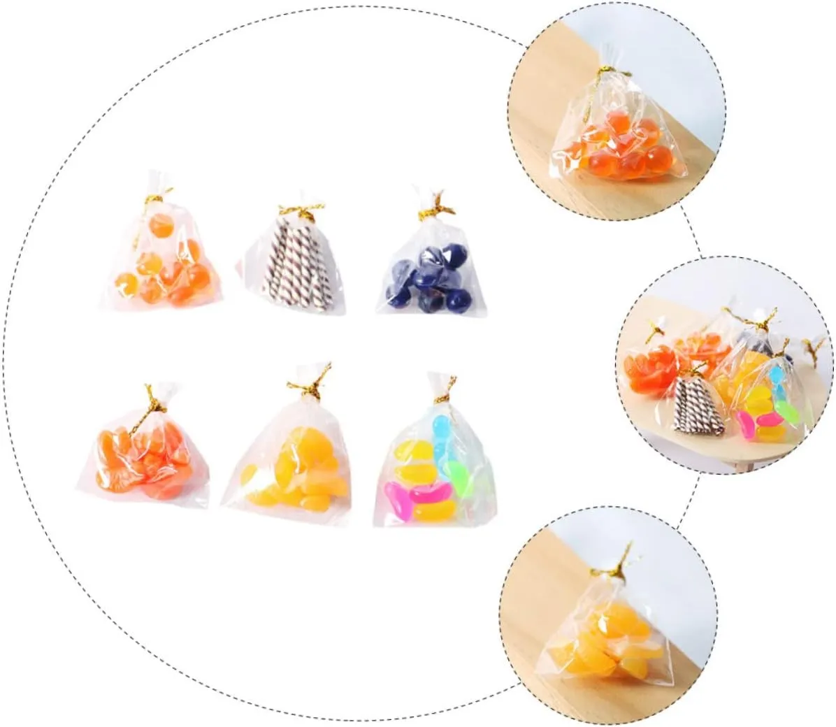BESPORTBLE 4pcs 6 Delicate Craftwork Miniature Food Adornment for Dollhouse Playing House Decor
