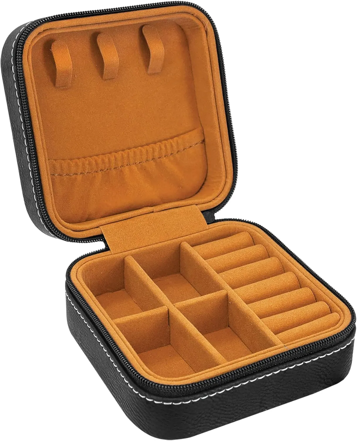 Best Travel Black Jwelery Box, Laserable Leatherette Jwelery Organizer Case, Storage Box For Women, Beautiful Storage Case for Women