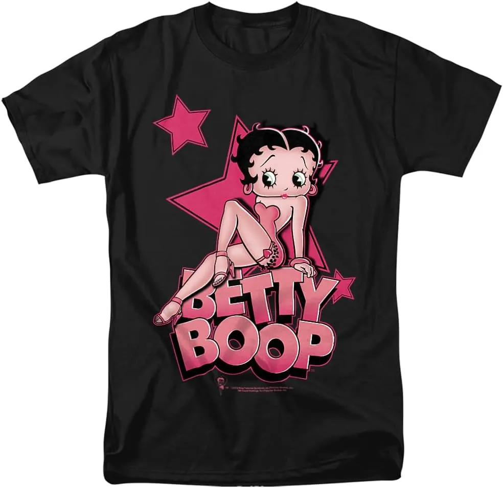 Betty Boop Star Pose Unisex Adult T-Shirt Black