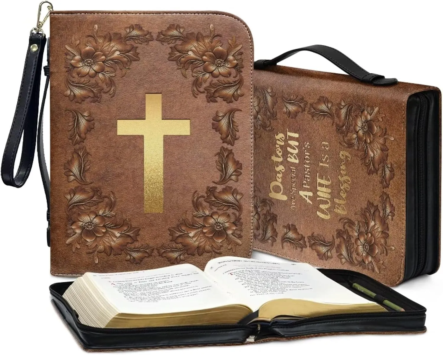 Bible Cover Bible Case for Women Print Bible Case Bible Bag Portable Book Cover Bible Carrying Case for Study