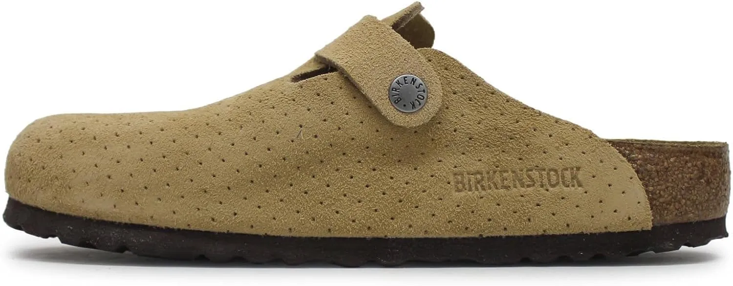 Birkenstock Unisex Boston BS Suede Embossed Sandals