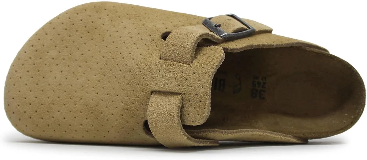 Birkenstock Unisex Boston BS Suede Embossed Sandals
