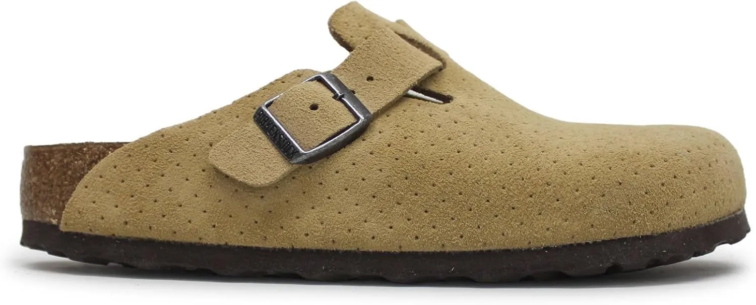 Birkenstock Unisex Boston BS Suede Embossed Sandals