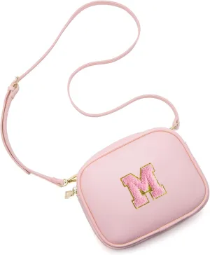 Birthday Gifts for 4 5 6 7 8 9 10 11 12 13 Year Old Girls Initial PU Leather Crossbody Bags for Girls