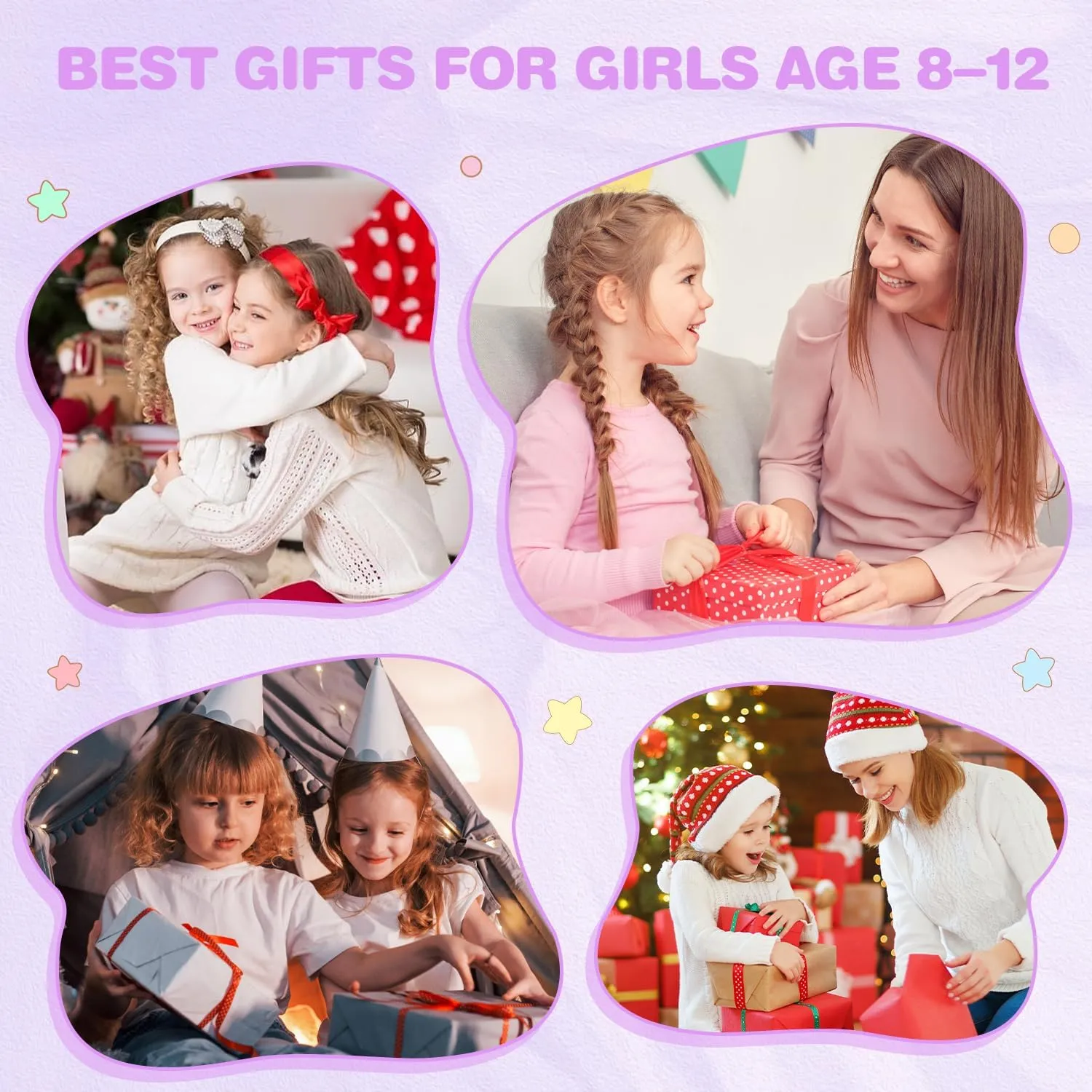 Birthday Gifts for 4 5 6 7 8 9 10 11 12 13 Year Old Girls Initial PU Leather Crossbody Bags for Girls