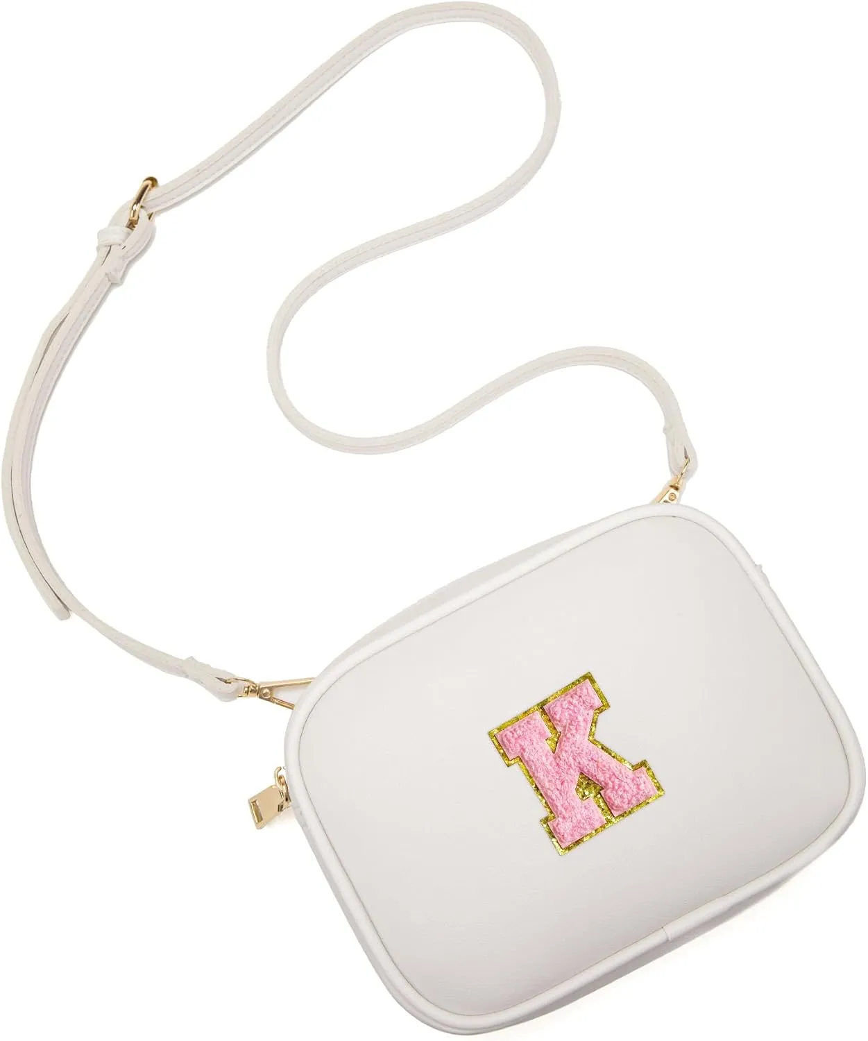 Birthday Gifts for 4 5 6 7 8 9 10 11 12 13 Year Old Girls Initial PU Leather Crossbody Bags for Girls