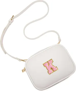 Birthday Gifts for 4 5 6 7 8 9 10 11 12 13 Year Old Girls Initial PU Leather Crossbody Bags for Girls