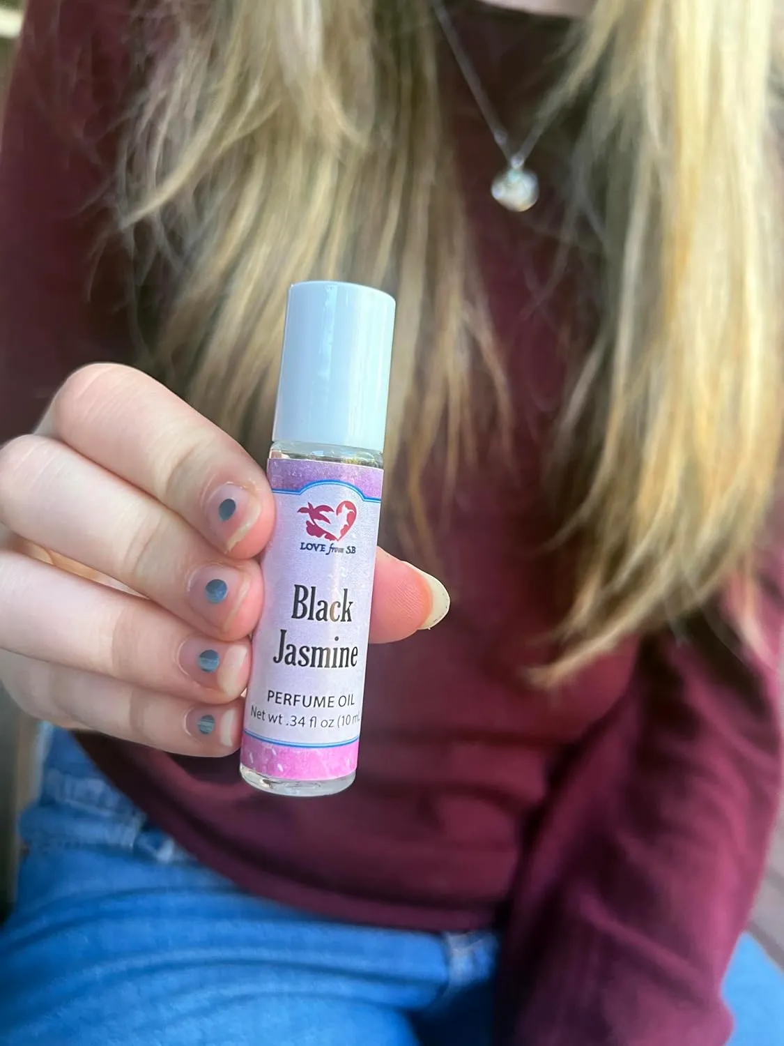 Black Jasmine Perfume Oil | .03 oz/10 ml Roll On Bottle with Organic Jojoba Oil | Made in Santa Barbara, California (Black Jasmine)