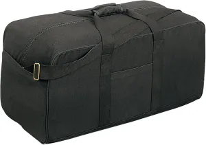 Black Military Cotton Canvas Assault Cargo Bag FT820