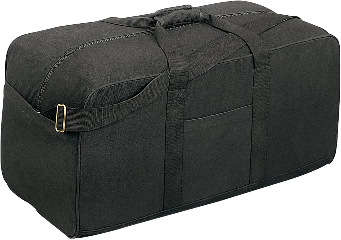Black Military Cotton Canvas Assault Cargo Bag FT820