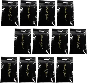 Black Tote Bag 100pcs Shipping Bags Explosive Proof Edges Waterproof Tear-proof Bulk