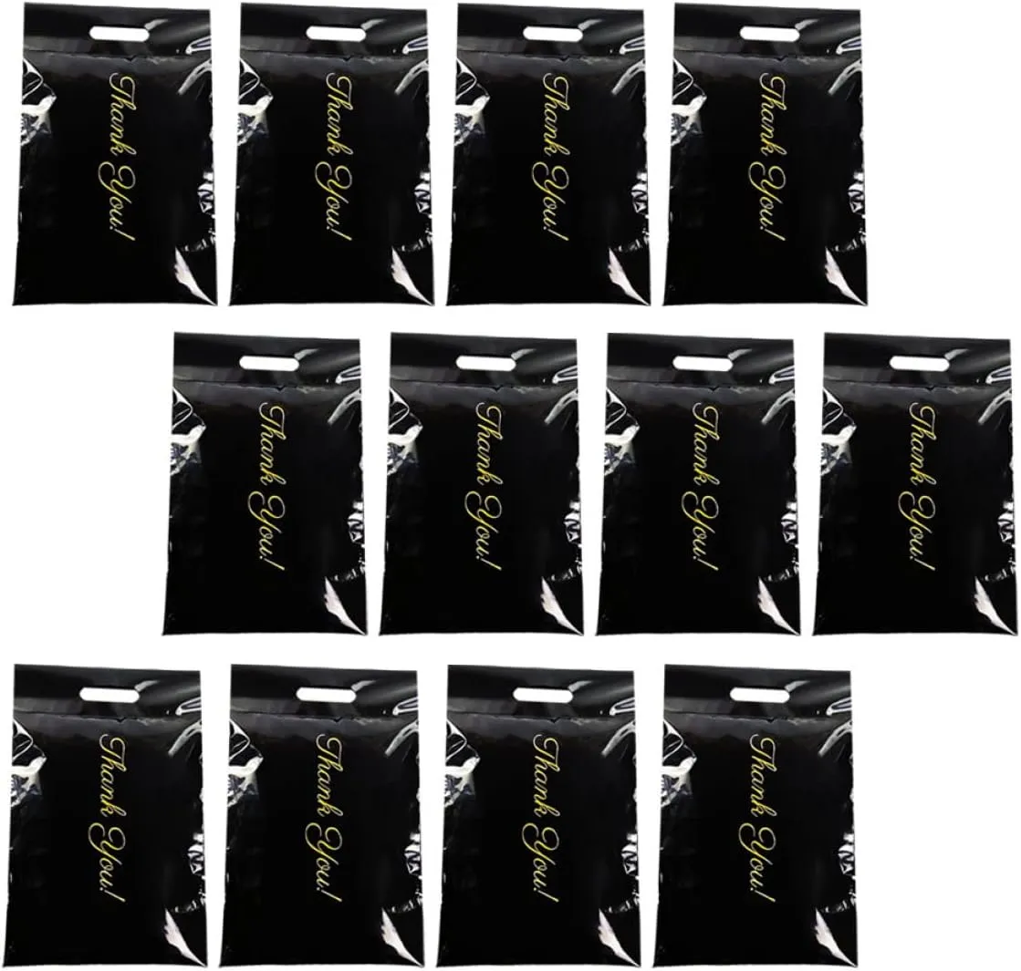 Black Tote Bag 100pcs Shipping Bags Explosive Proof Edges Waterproof Tear-proof Bulk