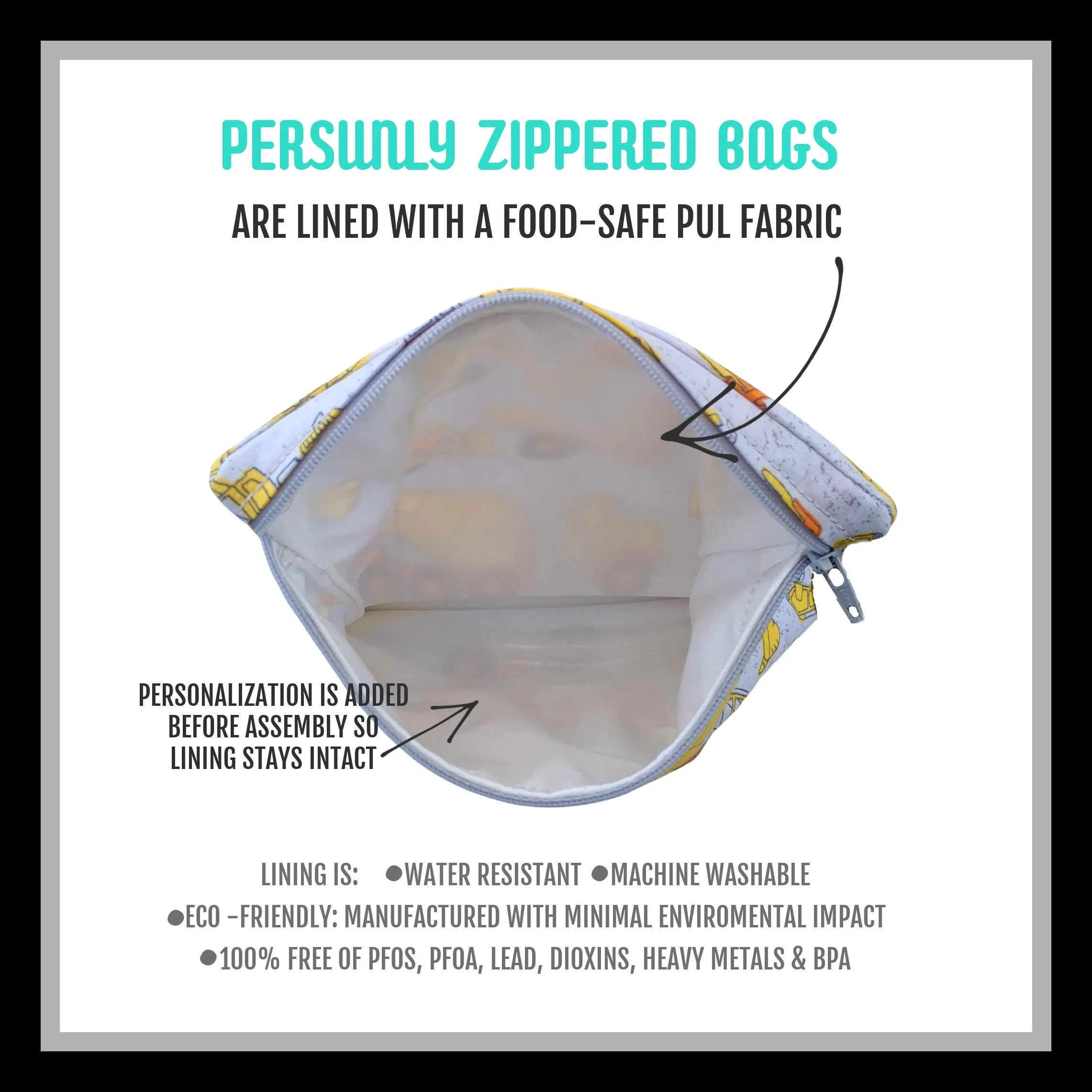 Black White Checked Personalized Reusable Bag