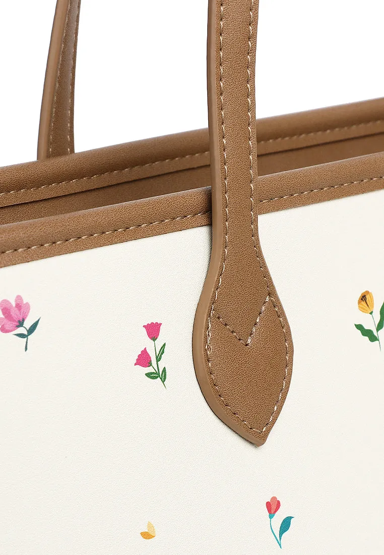Blooming Garden Small Tote Bag (Cornsilk)
