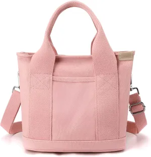 Blostirno Women's Small Canvas Tote Bag Stylish Satchel Mini Shoulder Crossbody Bags Fashion Hobo Messenger Purse Handbags