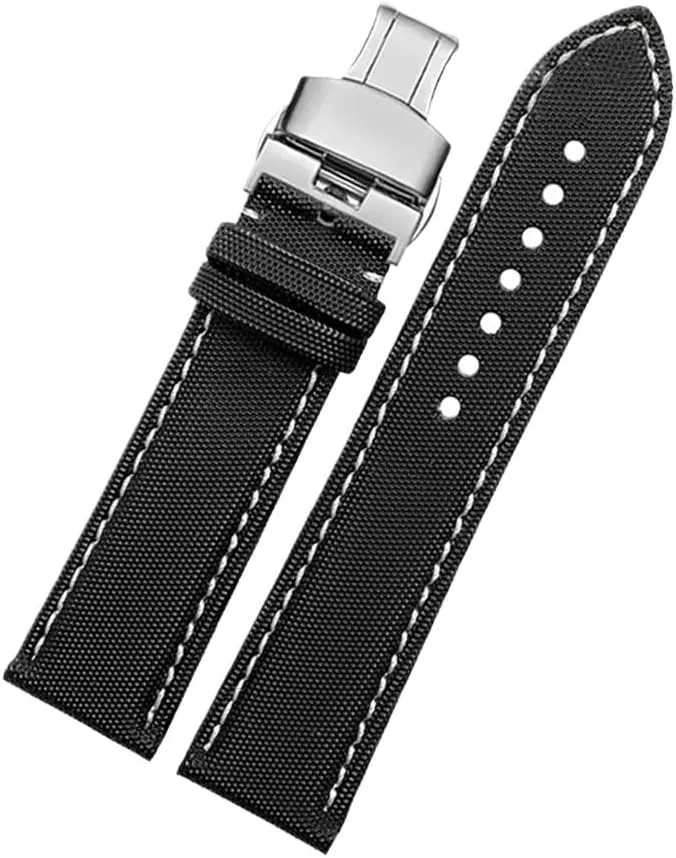BMLLQSS-Quick release soft WatchBand Fit for Mido Fit for Seiko Fit for Omega 20mm 21mm 22mm Nylon Leather Watch Strap Diving Men Canvas Bracelet