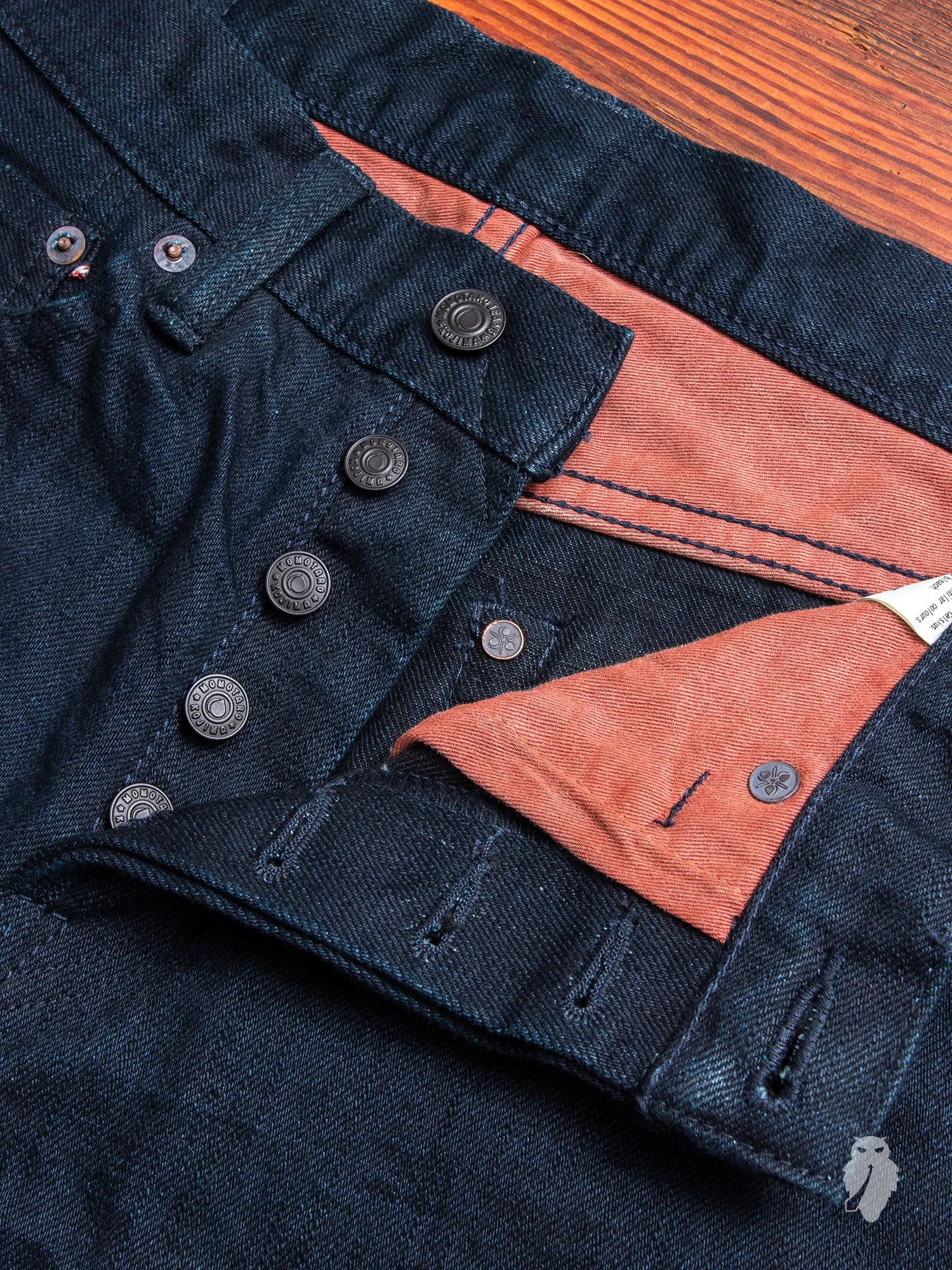 BOM012-B "Momotaro x Blue Owl" 15.7oz Selvedge Denim - Natural Tapered Fit