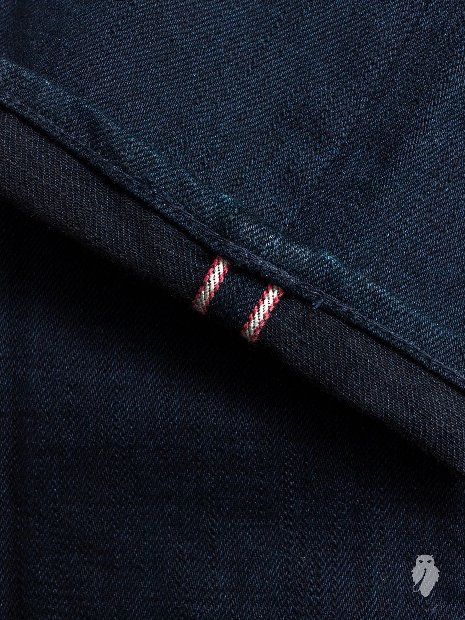 BOM012-B "Momotaro x Blue Owl" 15.7oz Selvedge Denim - Natural Tapered Fit