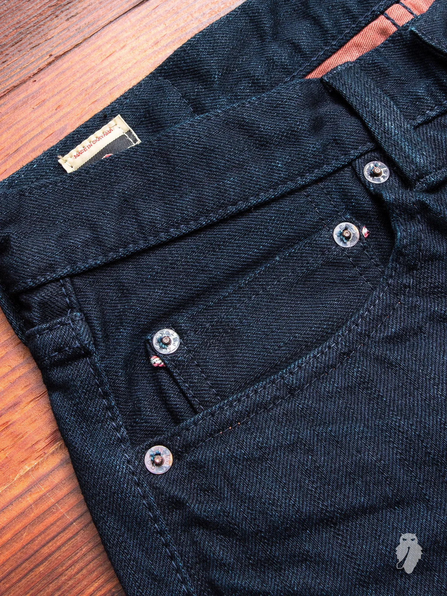 BOM012-B "Momotaro x Blue Owl" 15.7oz Selvedge Denim - Natural Tapered Fit