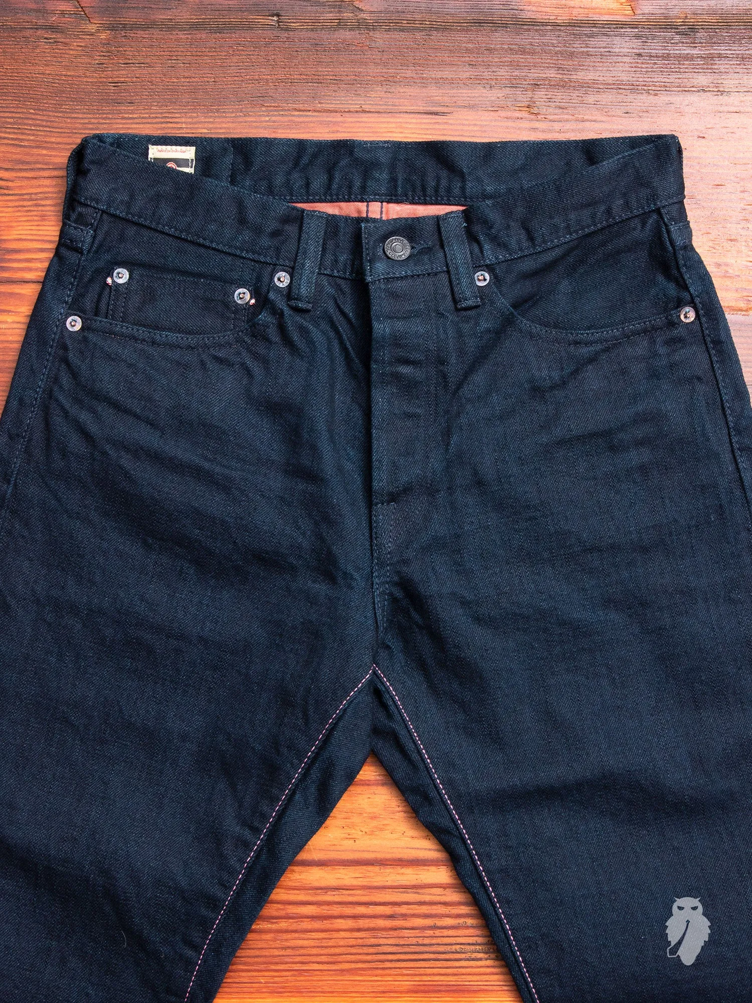 BOM012-B "Momotaro x Blue Owl" 15.7oz Selvedge Denim - Natural Tapered Fit