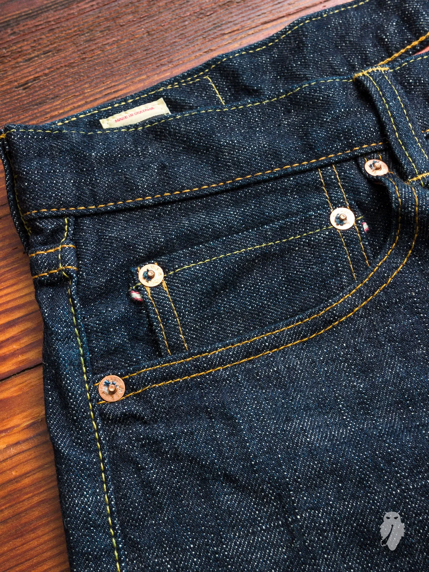 BOM012 "Momotaro x Blue Owl" 15.7oz Selvedge Denim - Natural Tapered Fit