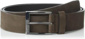 BOSS mens Sharp Buckle Smooth Suede Belt