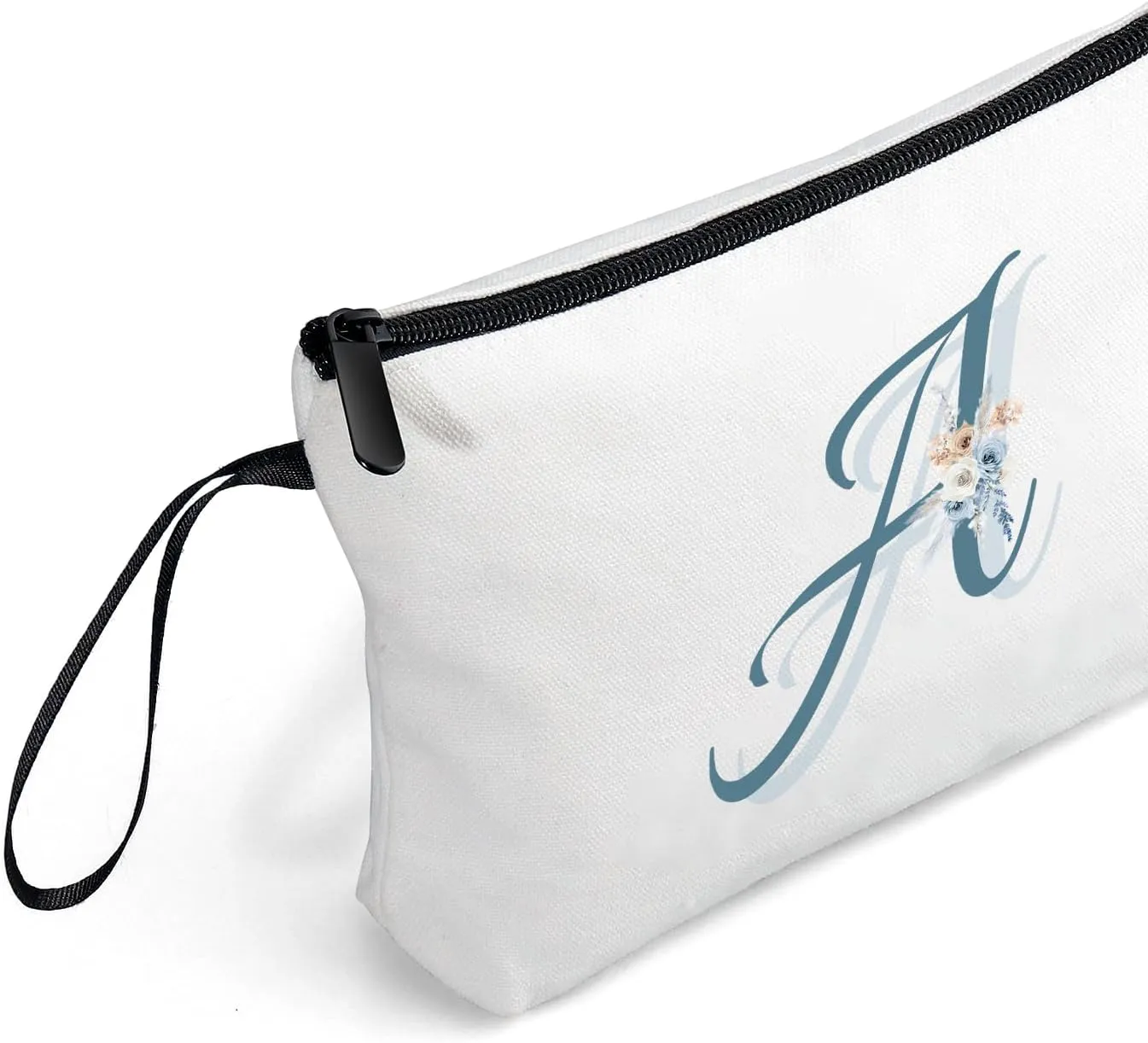 Bridal Shower Gifts for Bride,Initial Gifts for Women,Monogram Gifts,Bachlorette Gifts for Bride,Makeup Bag with Mirror,Sisters Gifts from Sister,Small Gifts for Women,Bridemaid,Friend,Female(A)