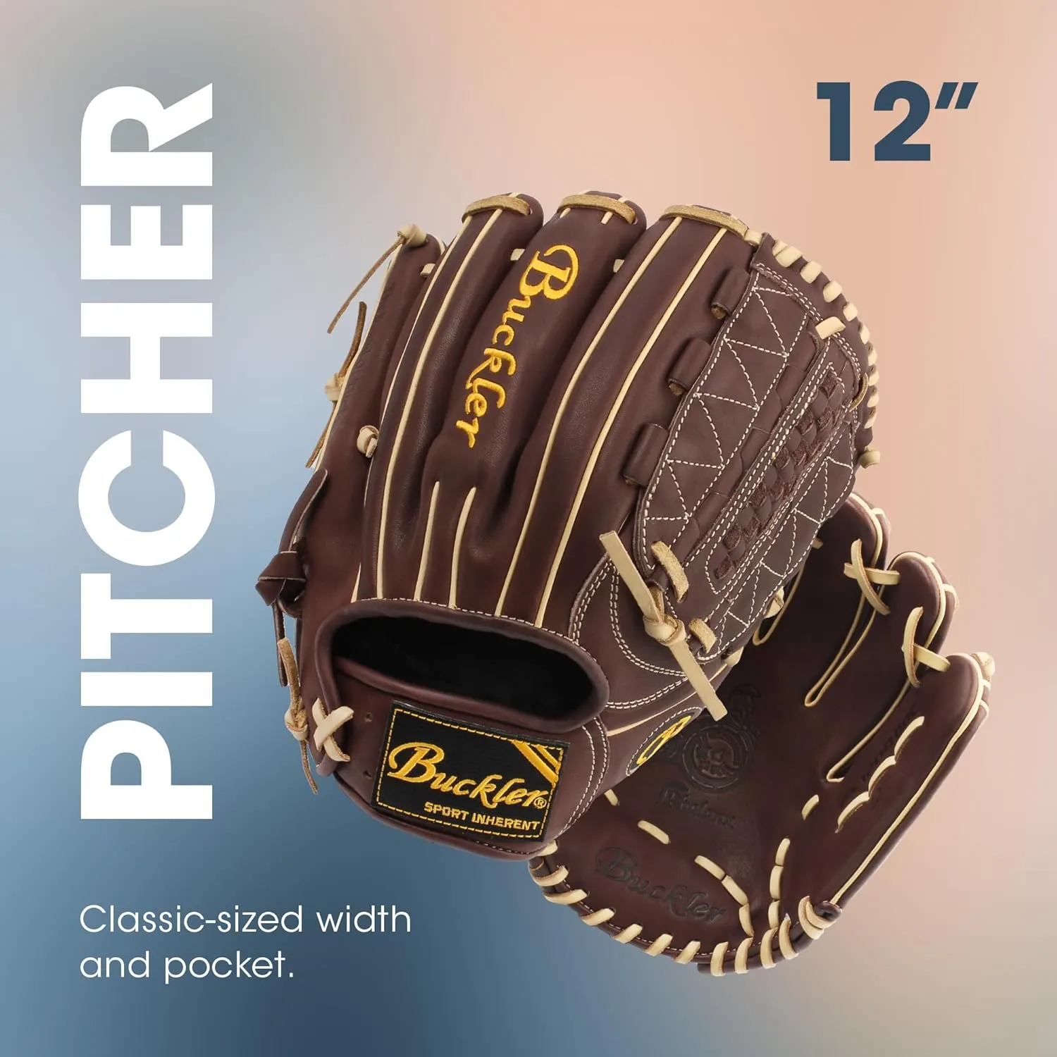 BUCKLER 'Phalanx' Series - Premium USA Steerhide Adult Baseball Gloves - Pitcher - 12" - RHT