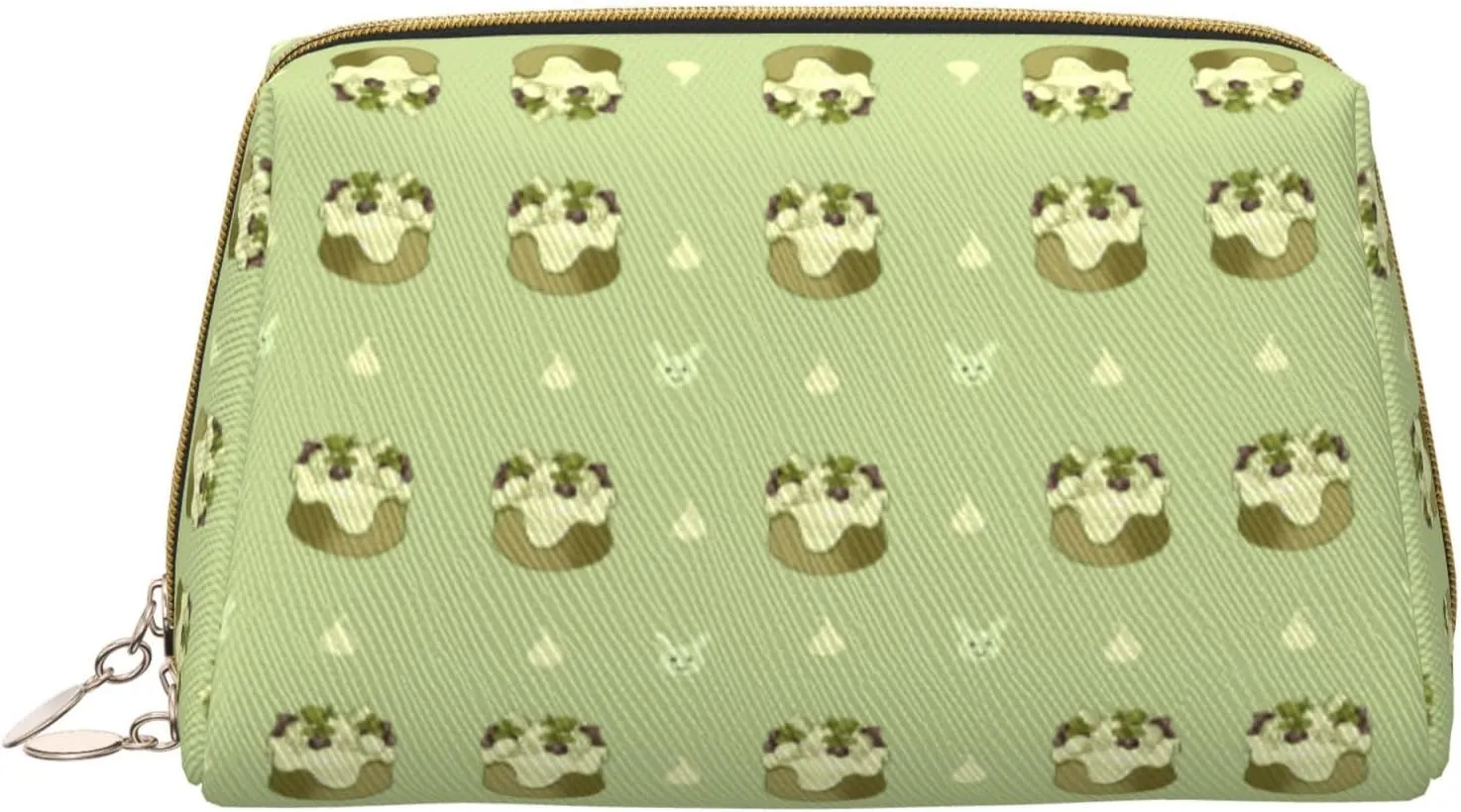 Butterscotch Cupcakemakeup Bag Organizer,Toiletry Cosmetic Bag,Zipper Pouch Brushes Storage Case(Large)