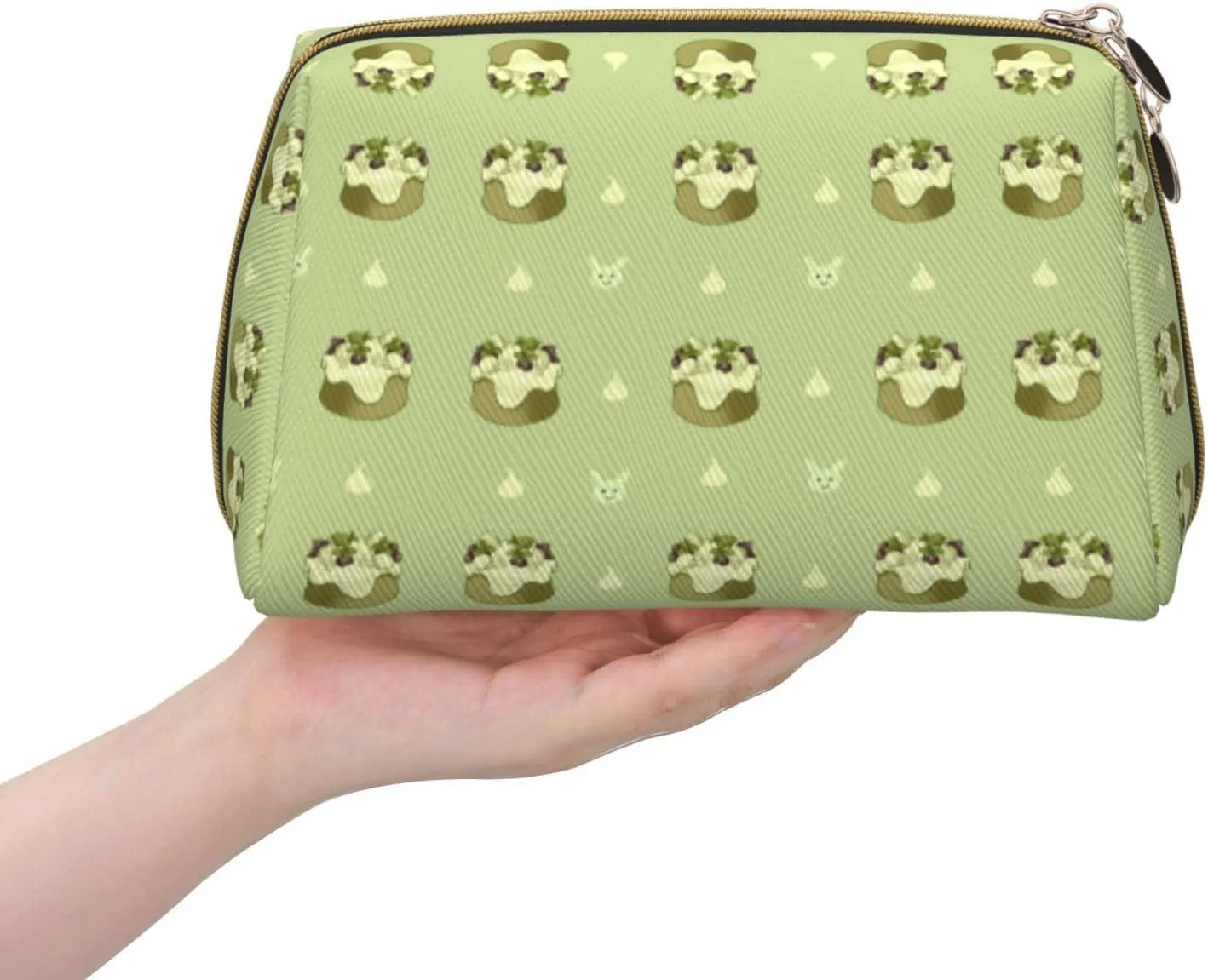 Butterscotch Cupcakemakeup Bag Organizer,Toiletry Cosmetic Bag,Zipper Pouch Brushes Storage Case(Large)