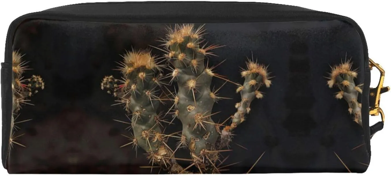 Cactus Print Portable Makeup Bag,Travel-Friendly Design,Versatile Mini Makeup Pouchtion