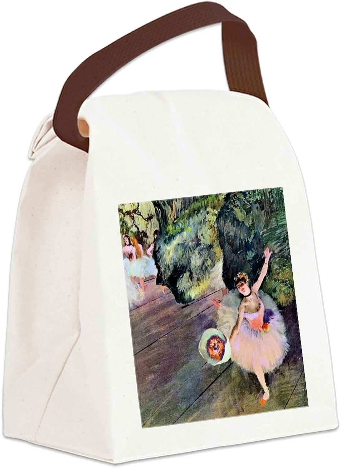 CafePress Edgar Degas Dancer With Flowers Canvas Lunch Bag with Strap Handle