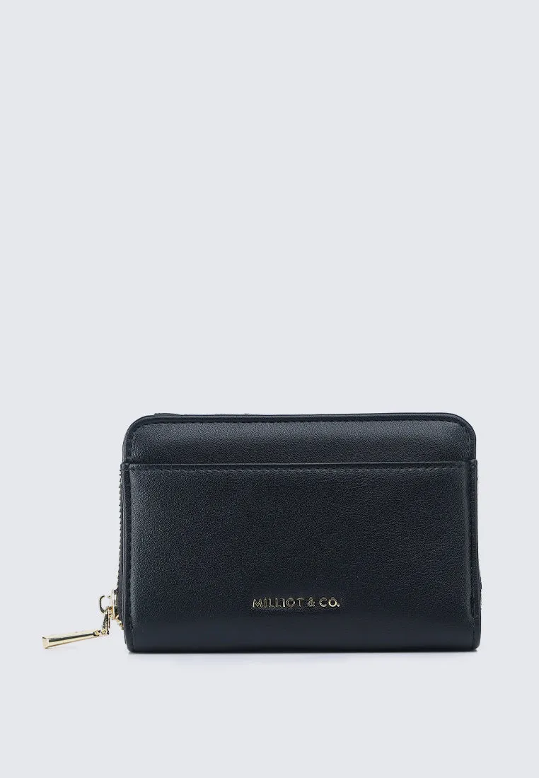 Candy Delight Zip Around Small Wallet  (Black)
