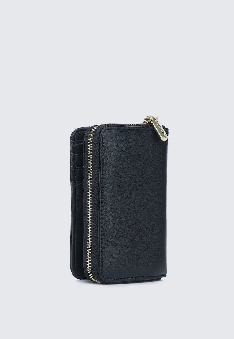 Candy Delight Zip Around Small Wallet  (Black)