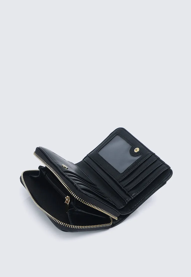 Candy Delight Zip Around Small Wallet  (Black)