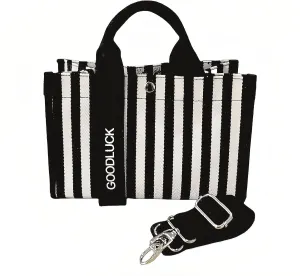 Canvas Crossbody Shoulder Bag for Women, Sling Tote with Handles & Removable Strap, Fanny Pack Travel Handbag