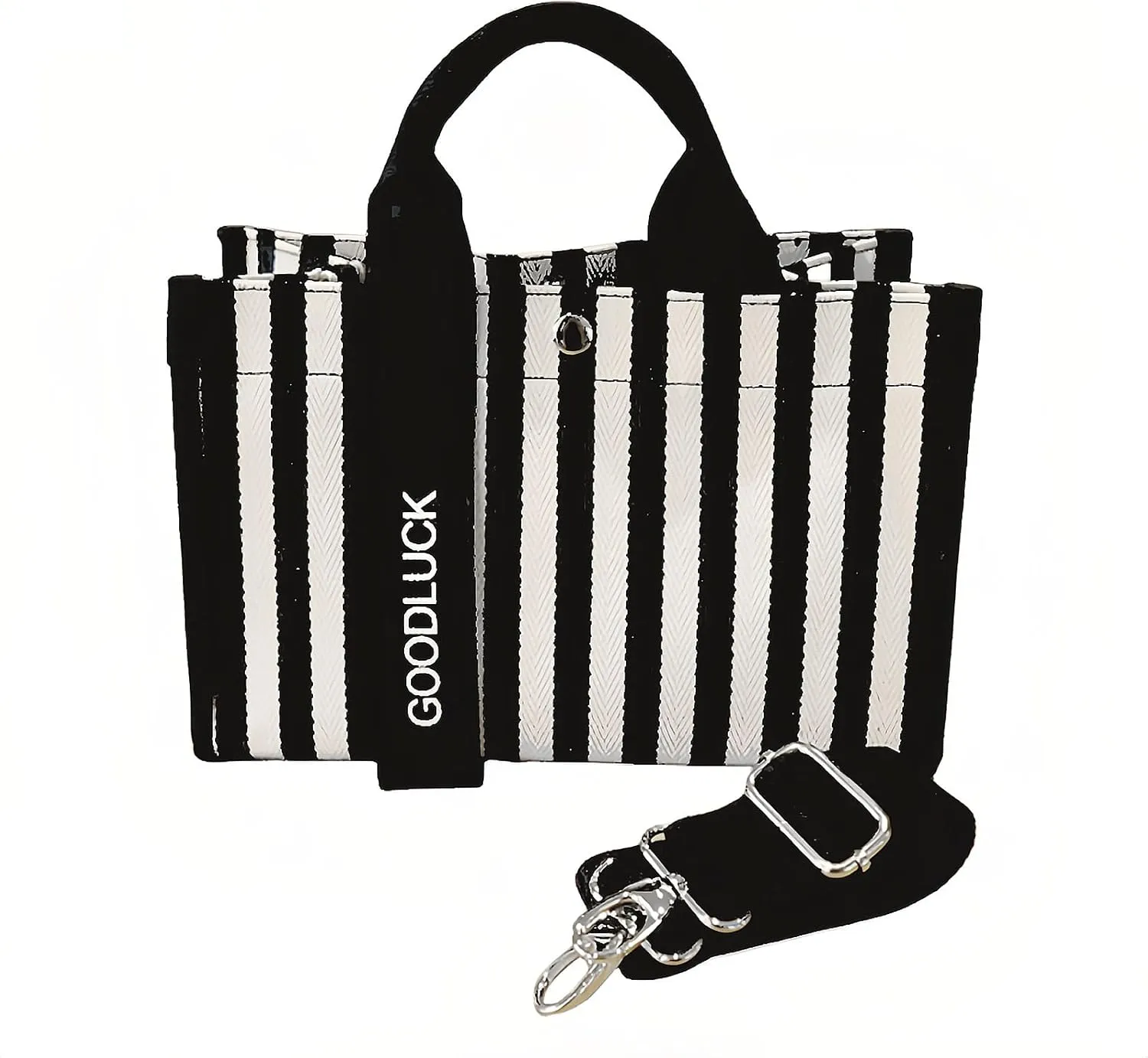Canvas Crossbody Shoulder Bag for Women, Sling Tote with Handles & Removable Strap, Fanny Pack Travel Handbag