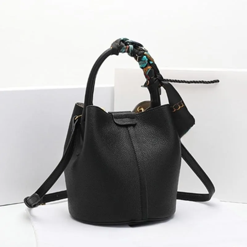 Canvas Genuine Leather Women's Top Handbag, Classic Shoulder Bag, Khaki Sub!
