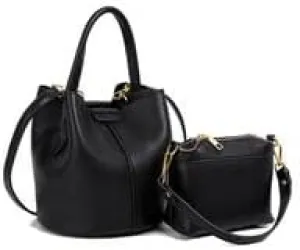 Canvas Genuine Leather Women's Top Handbag, Classic Shoulder Bag, Khaki Sub!